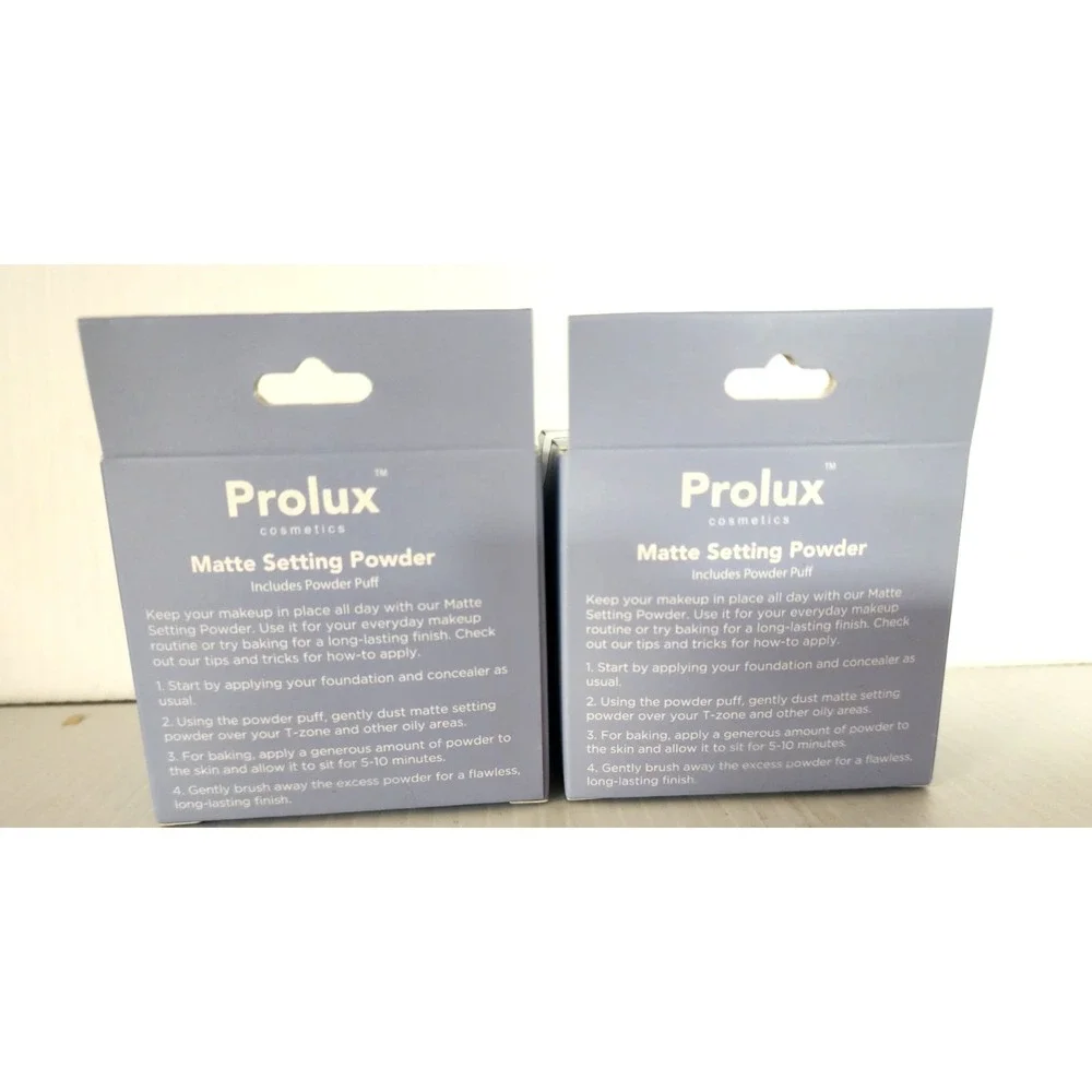 PROLUX Cosmetics Matte Setting Powder With Puff ~ Honey (2) New